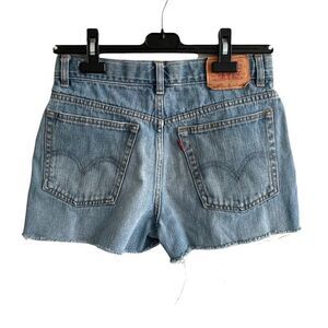 LEVI’S Vintage Loose Straight Cut Off Denim Jean Shorts Blue 27